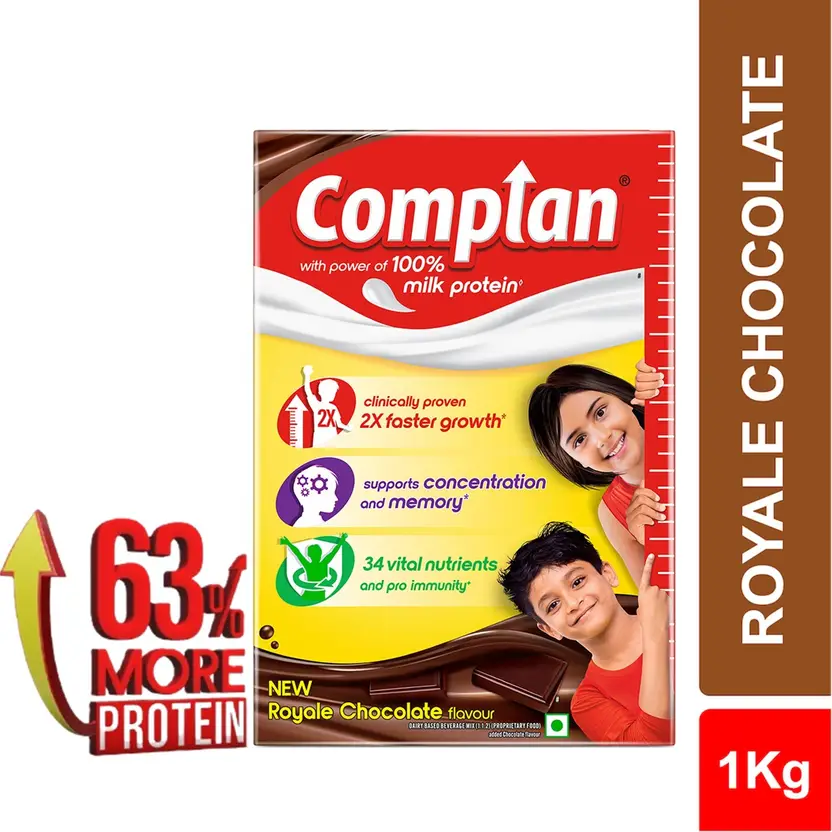 Complan Nutrition Drink Powder for Children, Royale Chocolate Flavour, Carton
