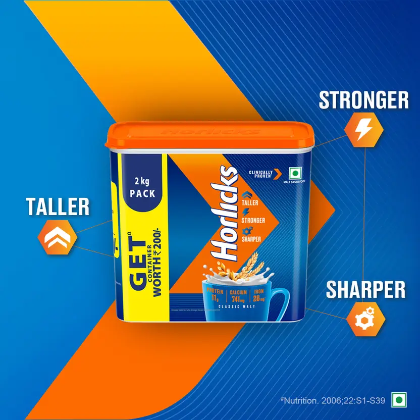 Horlicks Nutrition Drink Plastic Container (2 kg)